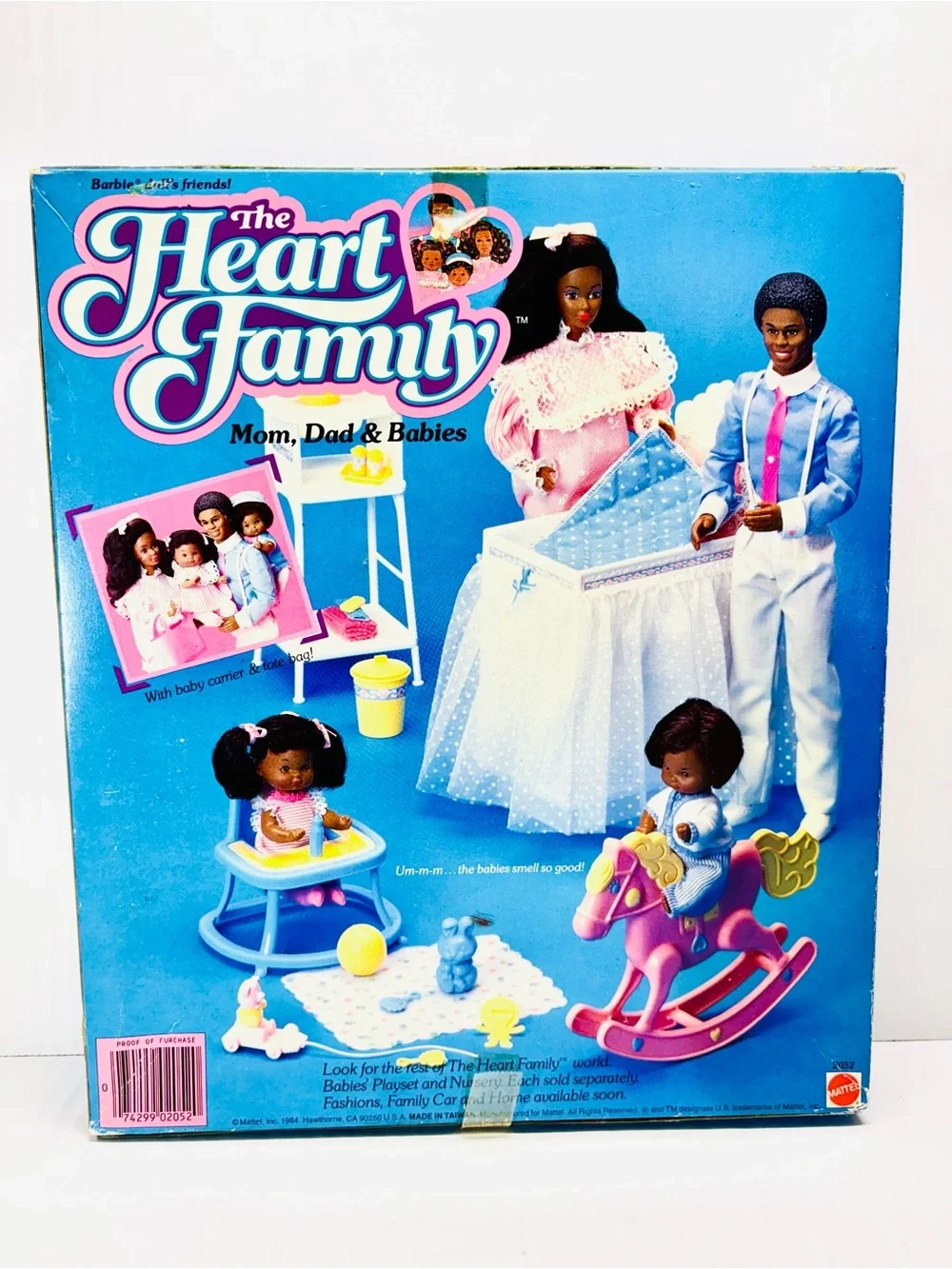 Mattel The Heart Family Mom, Dad, & Babies 1984 Deluxe Set 2052 Vintage